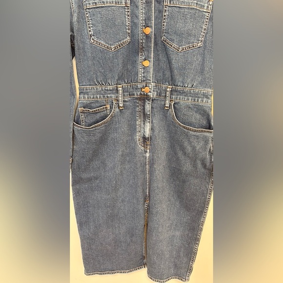 Madewell Denim Western Midi Shirtdress in Laselle Wash , sz 12 - Picture 10 of 11